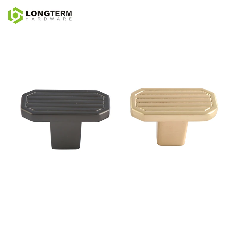 Furniture Hardware Kitchen Cabinet Door Drawers Metal Handles and Knobs Brass Knurled Textured Cabinet Pull Handles