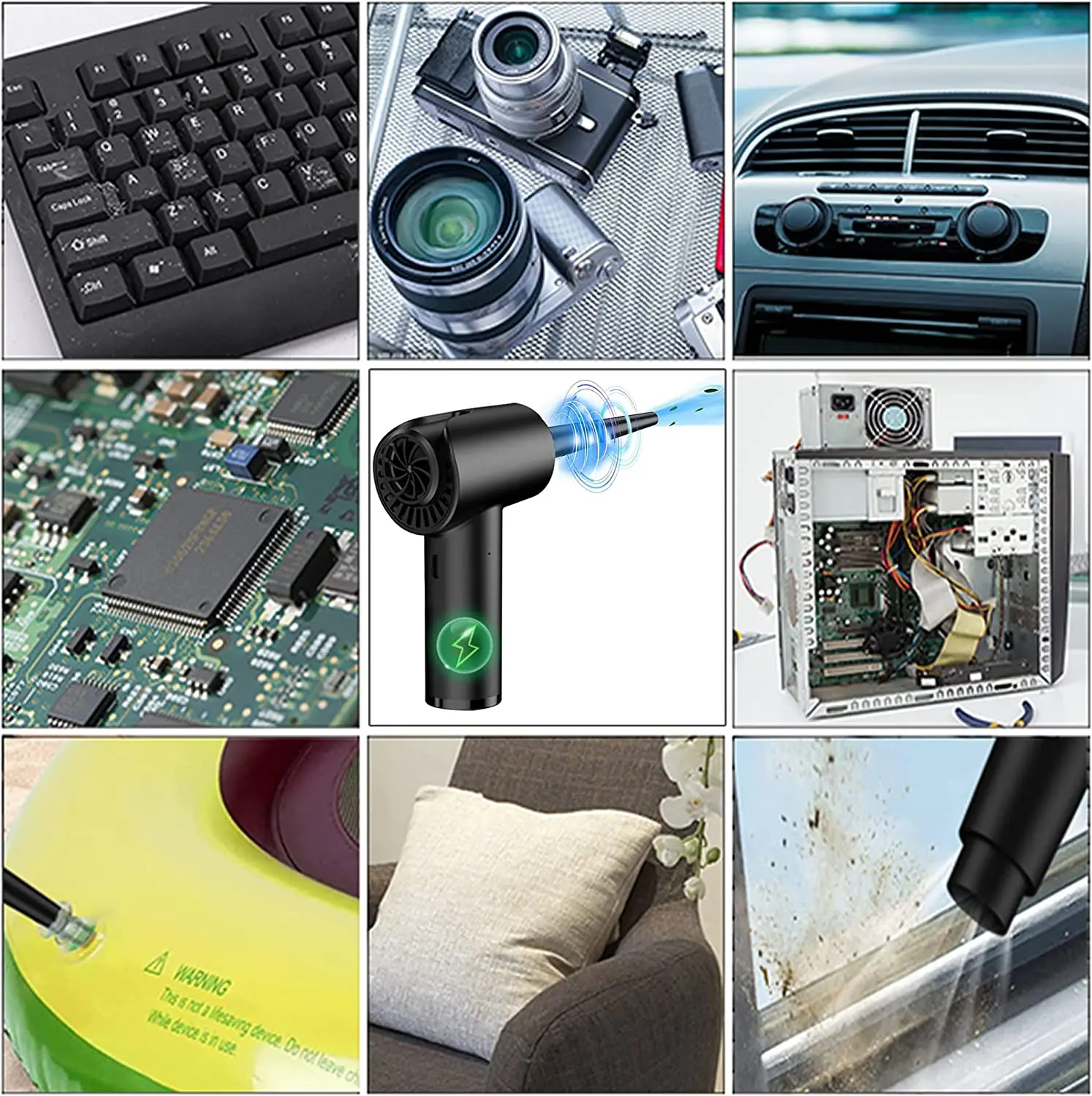 Air Duster 51000rpm Rechargeable Keyboard Cleaning Kit Computer Car Household Dust Removal Compressed Air Can Cleaner