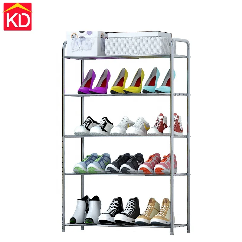 Household economical door foldable multi-layer storage rack bedroom room space shoe rack