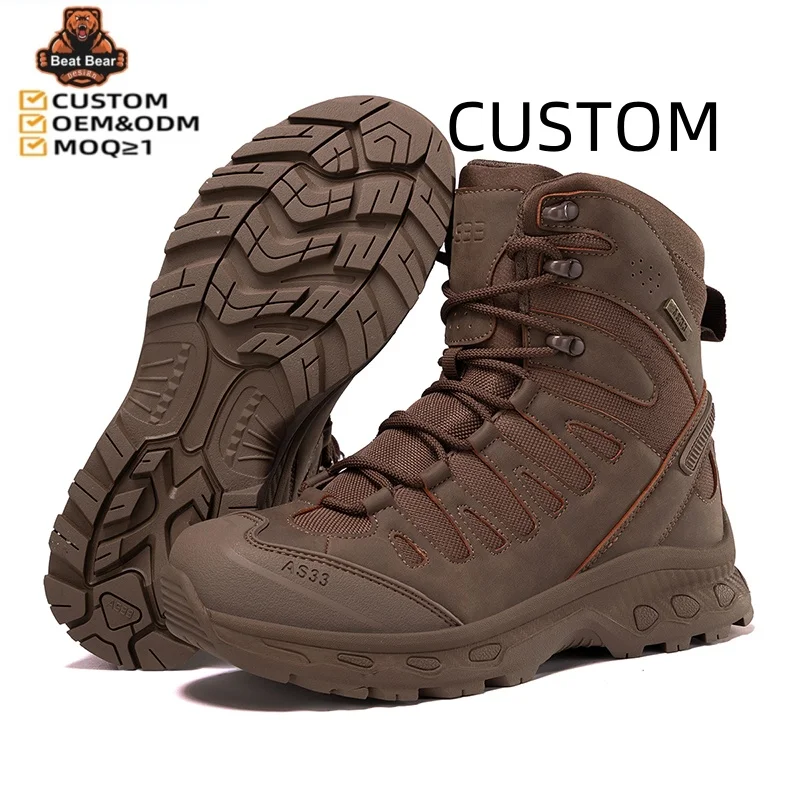 Best Hiking Shoes Manufacturer Outdoor Hiking Waterproof Strong Outdoor Training Boots Tactical Ankle Boots custom shoes men