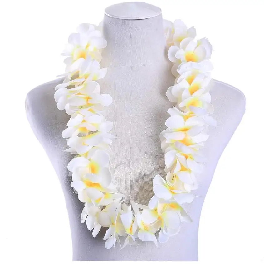 Thickened Hawaiian Party Luau Wreath Flower Leis Necklace Beach Wedding Birthday Holiday Celebration Activity Decoration
