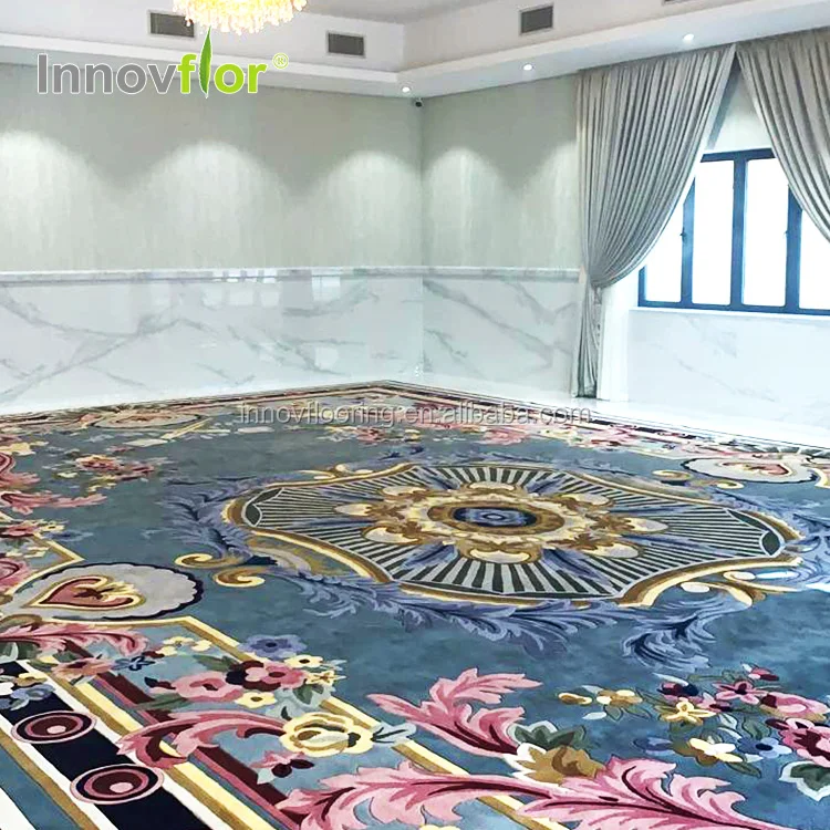 China Traditional Commercial Home Guestroom Manufacture Living Room Rug Circle Rug Hotel Hand Tufted Wool Loop Carpet For Home