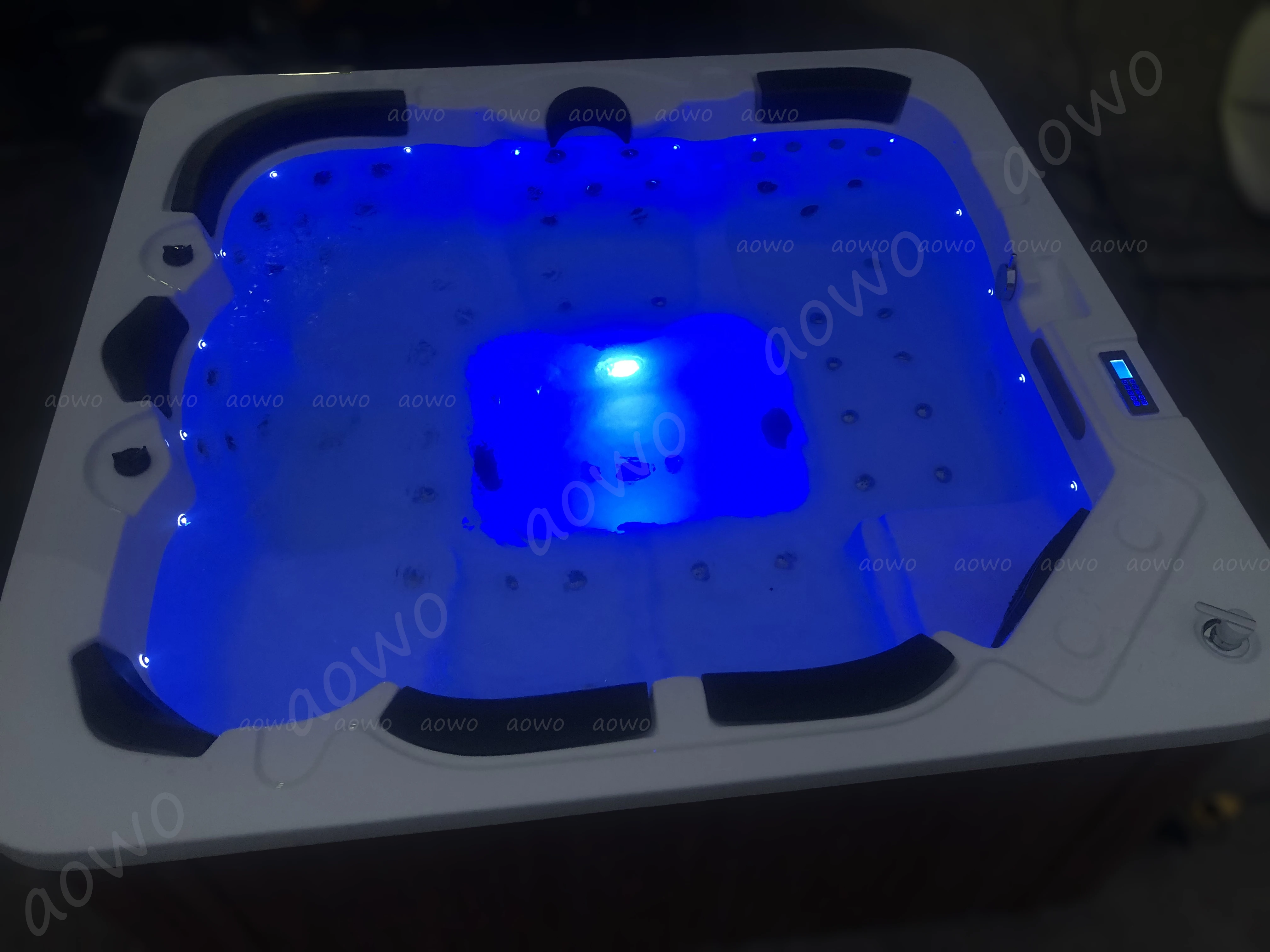 big yacuzzi whirlpool tub 7 person hot tube outdoor American acrylic jakuzi swim spa villa garden install hydromassage pool