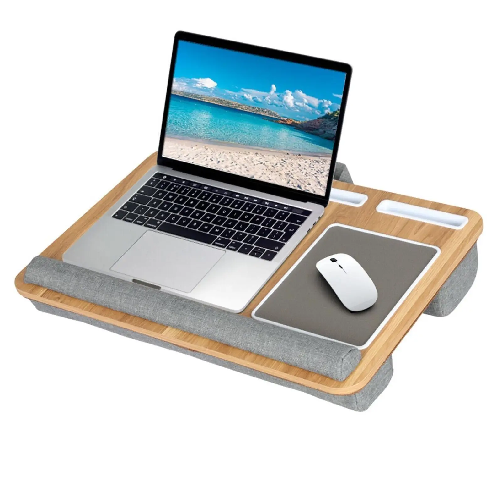 Bamboo cheap custom high quality wood wholesale price bed foldable table for laptop