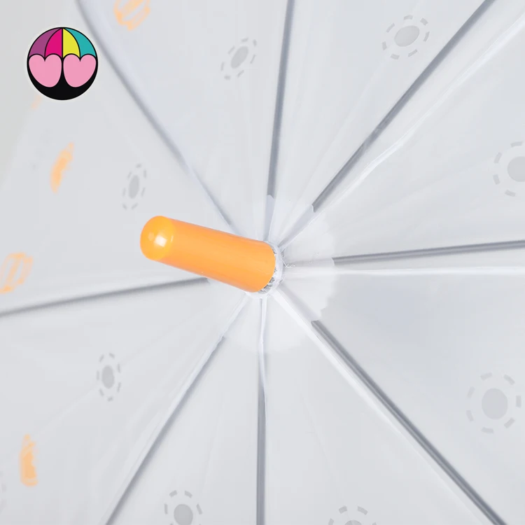 Automatic printing EVA straight bike rain cartoon umbrella