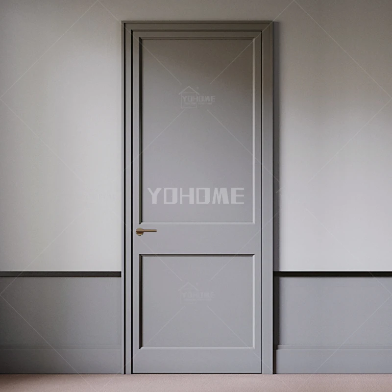 Guangdong Yohome factory custom interior paint wood fire door for condos apartment fireproof door FD90 wooden fire door
