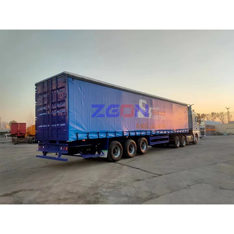 3 Axles Tri axle 13 meters 40t 50t lorry side curtain slider trailer truck semitrailer