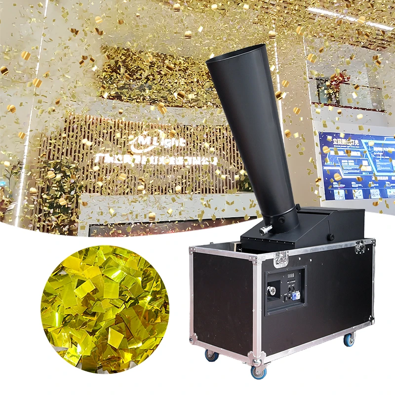 LM high quality DJ stage disco DMX512 control big CO2 confetti machine for wedding party confetti cannon machine