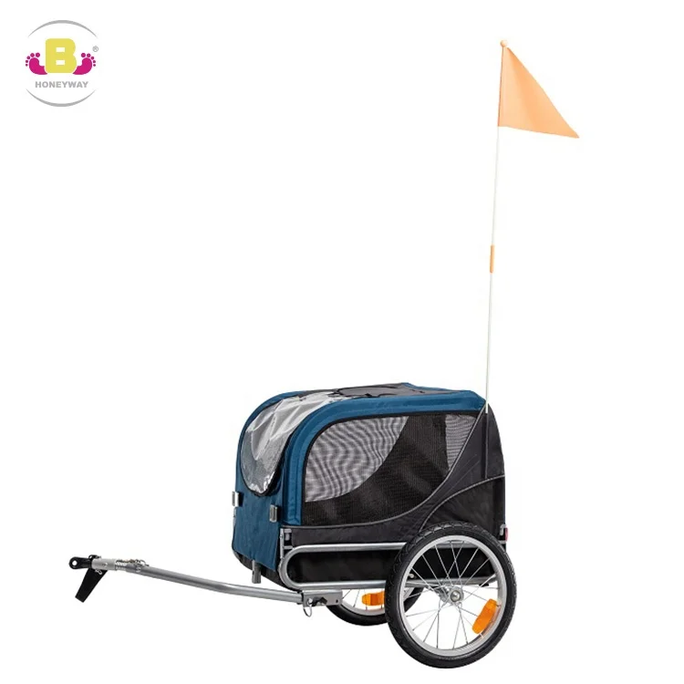 
Durable Steel Trolley Travel Dog Bicycle Trailer Pet Carrier Wheels 