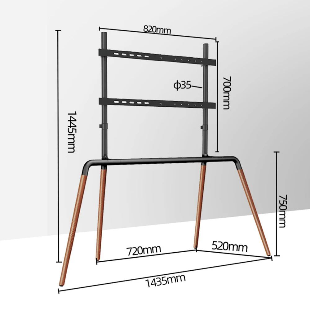 Latest Design Luxury Floating Art Easel TV Stand for 75 Inch Quadpod TV Stand Home Office TV Stand