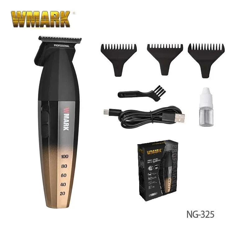 WMARK NG-325 Wholesale Super Motor 9000RPM Rechargeable Electric Barber Mens Hair Clippers Cordless Hair Trimmers for Salon