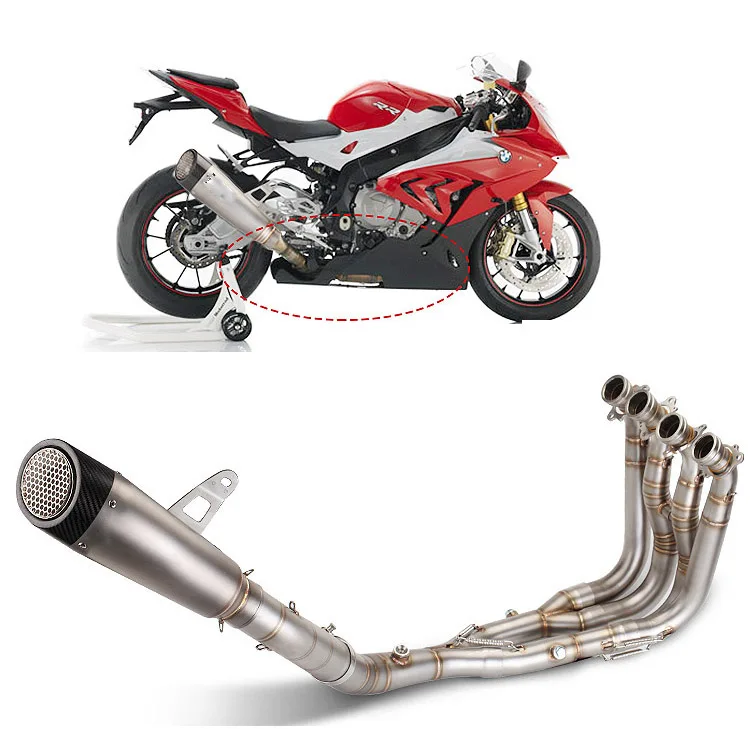Motorcycle Exhaust For Bmw S1000RR 2010 ~2018 Full Modified Exhaust System S1000R Front Mid Link Muffler Pipe