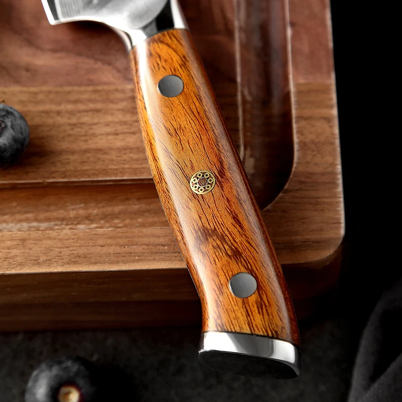 professional custom Japanese Damascus steel kitchen utility knife 5 inch