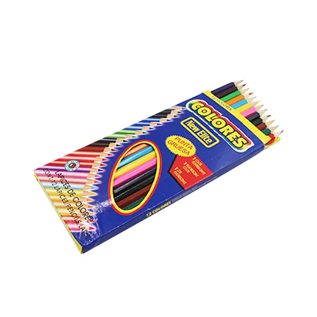 Customized 12 color of pencil set for school art class familty children to