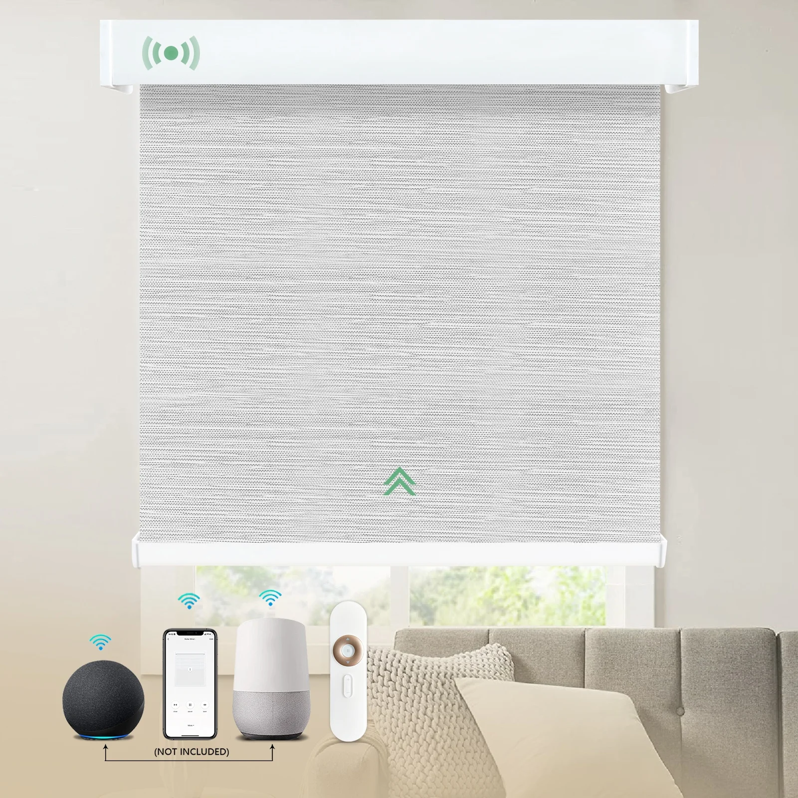 Automatic Smart Privacy Sheet Blackout Electronic Blinds Google Alexa Remote Control Without Drilling Motorized Roller Blind