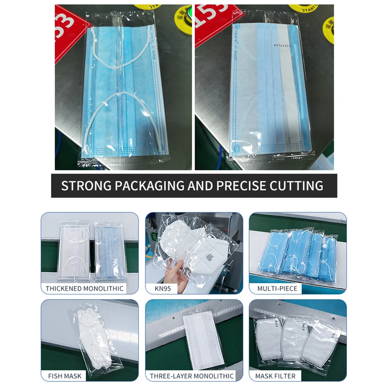high speed  Multi-function small package save freight  3ply mask pillow packing machine N95 KF94 bag mask packing machine