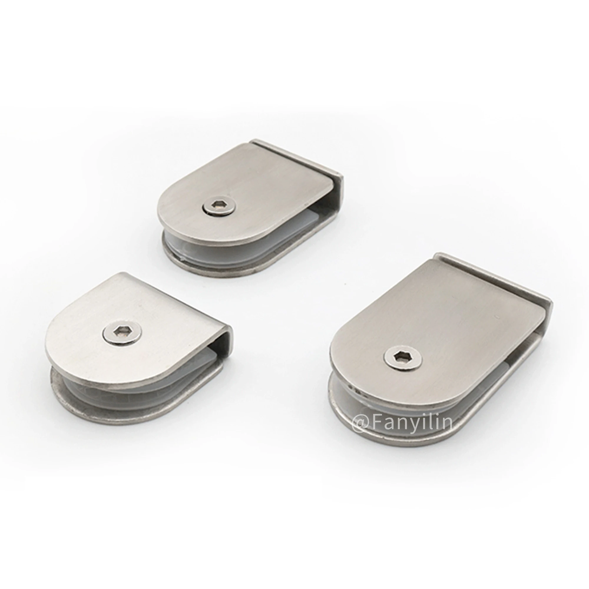 Factory Wholesale Shower Room Glass Railing Clamp Stainless Steel Two Holes Glasses Holder Bathroom Clamps & Clips