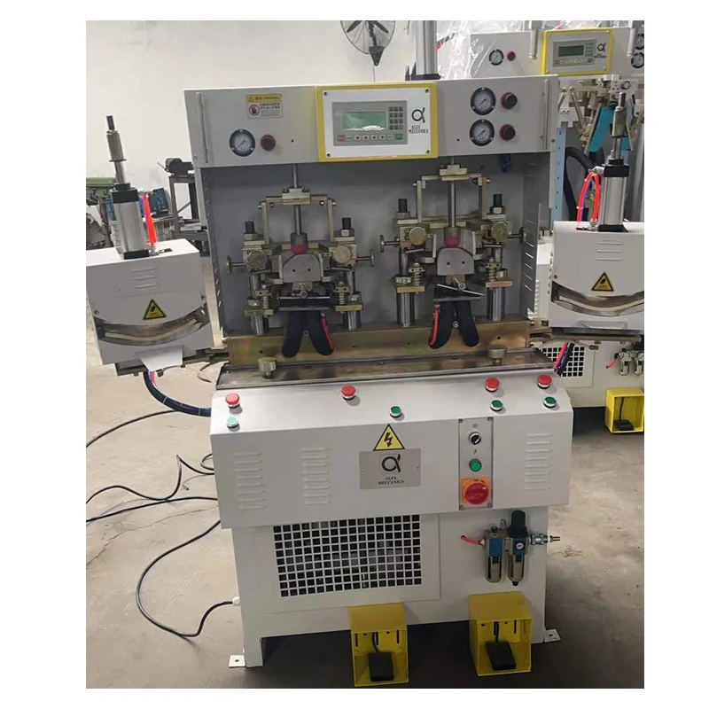 air bag one cold one hot back part heel forming mouldng machine for sport leather shoes