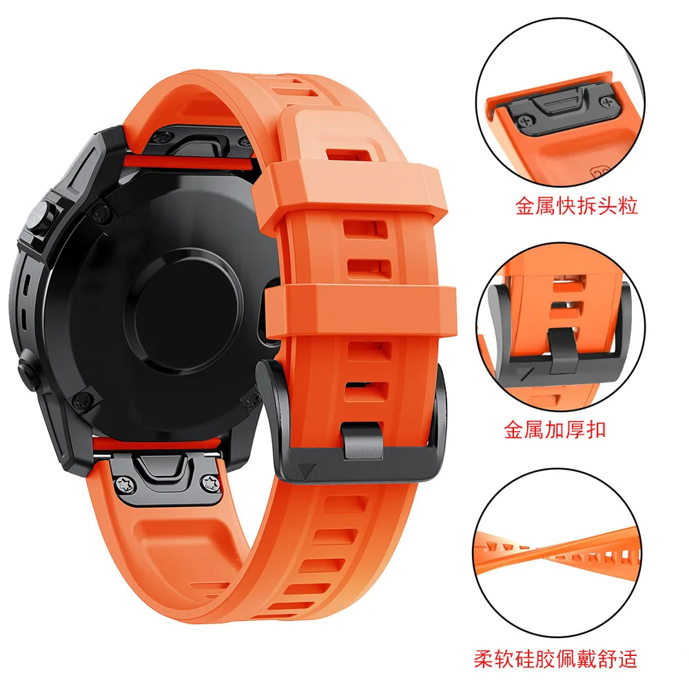 20 мм/22 мм/26 мм Easy fit ремешок для наручных часов Garmin Fenix7 quick release fenix7x фотоаппаратов моментальной печати 7s новый силиконовый