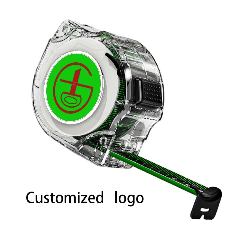 Thickened Film-coated Durable Measuring Tool Tape Single Sided Brake Fluorescent Automatic Tape Measure