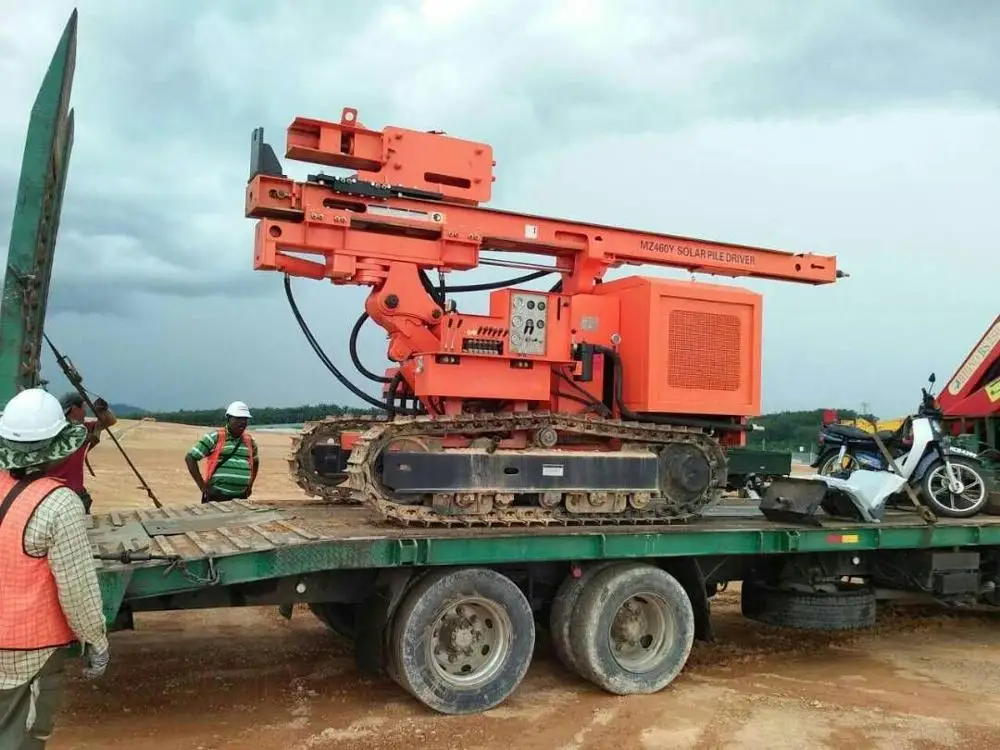 ShanDong LongYe MZ460Y-3 Ramming Pile Driver Hammer That Can Install Solar Piles up to 6m High