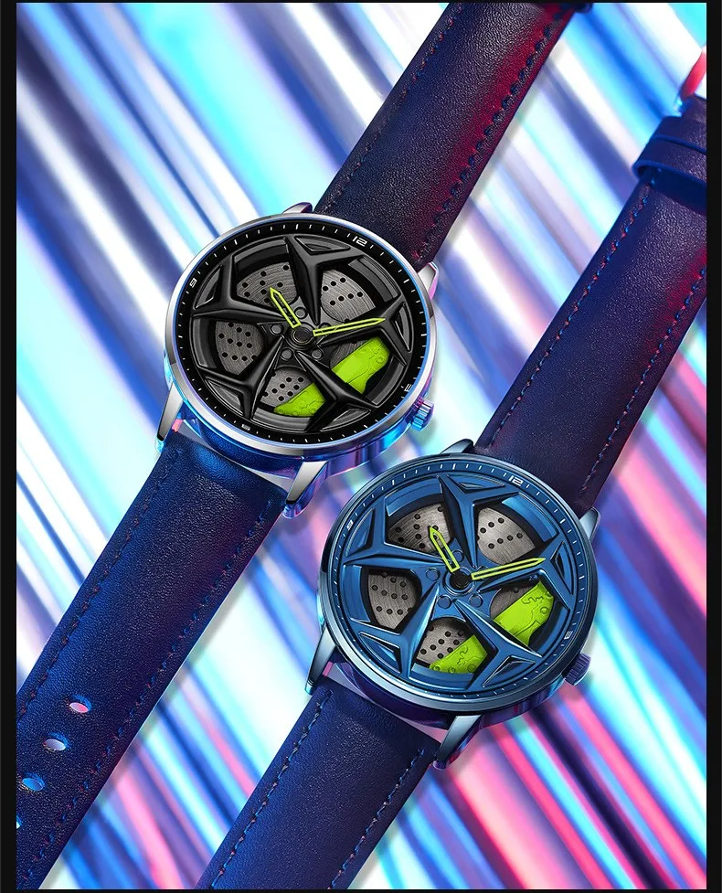 Rotating Dial 360 Degree Spinning Style Watch For Men Stainless Steel Band Silver Case Car Quartz Watches