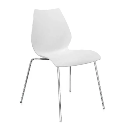 Mexico Popular Stackable Dining Room Plastic Chairs With Metal Legs