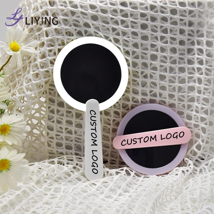 Wholesale Custom Logo Hollywood Travel Lighted Led Makeup Compact Pocket Mirror