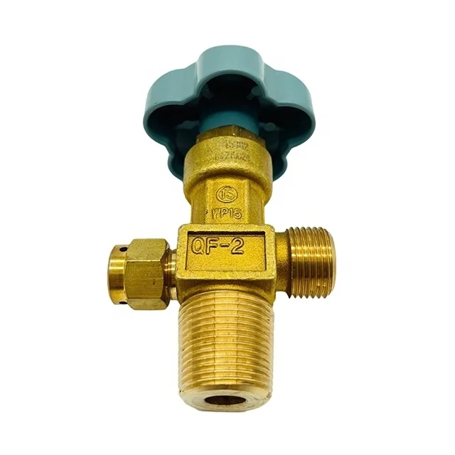 Brass Oxygen N2 O2 Air Cylinder Valve QF-2 Flapper Type