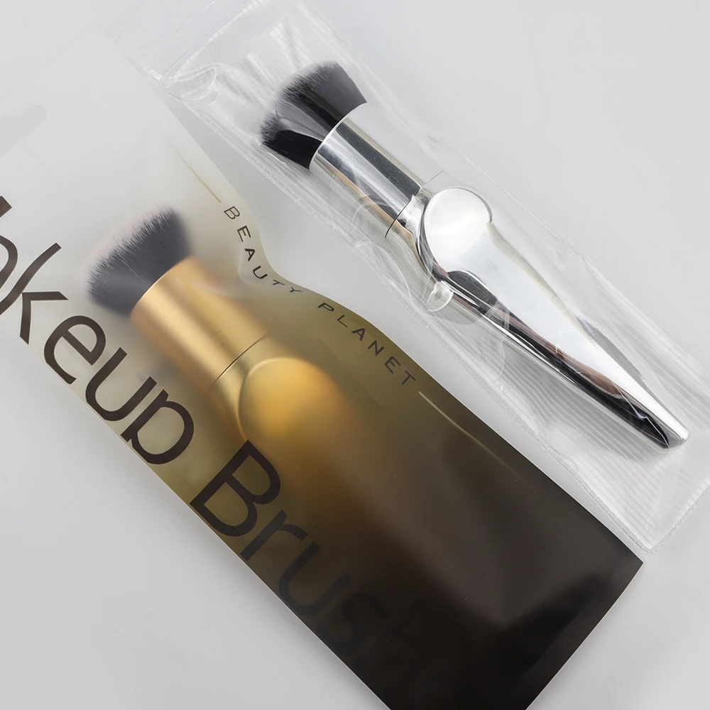 Beauty Planet Custom Logo High Quality Private Label Gold Scepter Kabuki Makeup Single Liquid Big Blush Powder Makeup Brush