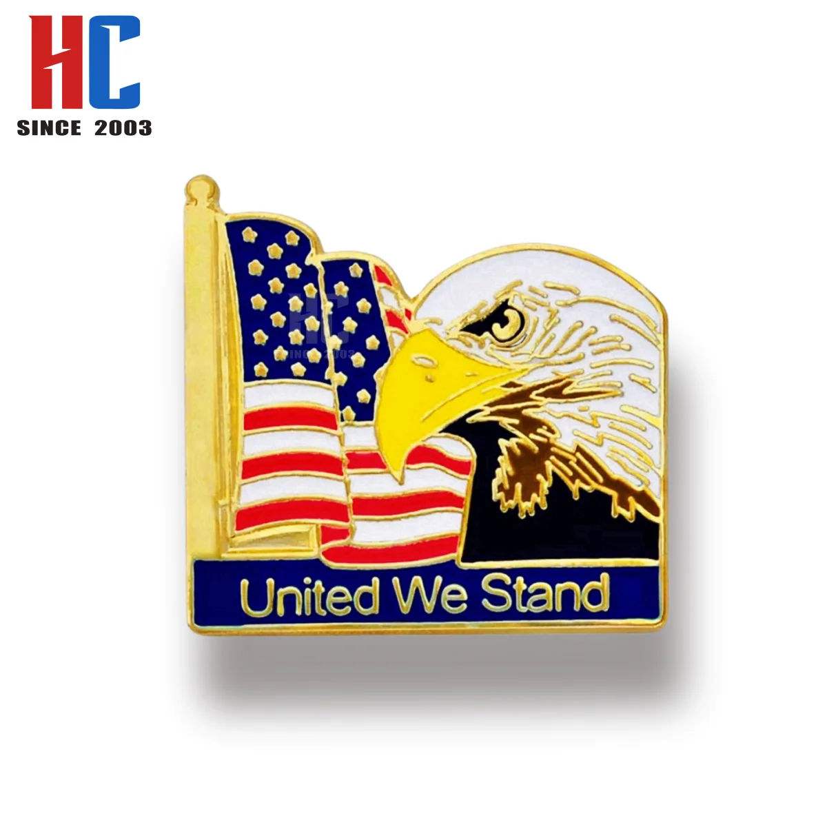 20 Years  Factory Custom Hard enamel beatiful  Mexican Eagle Flag  Made of Metal lapel pin
