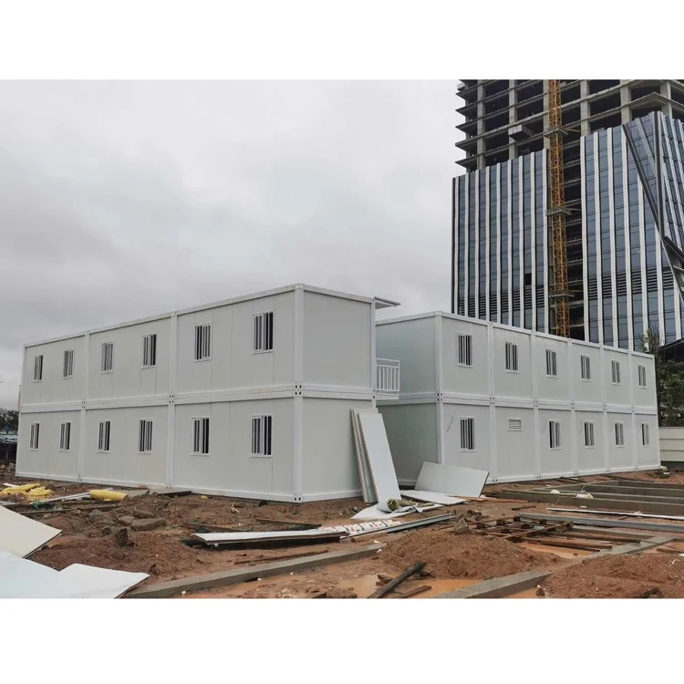 Best quality 2 floor villa custom design prefab mobile cabin camping detached container house for living made in china