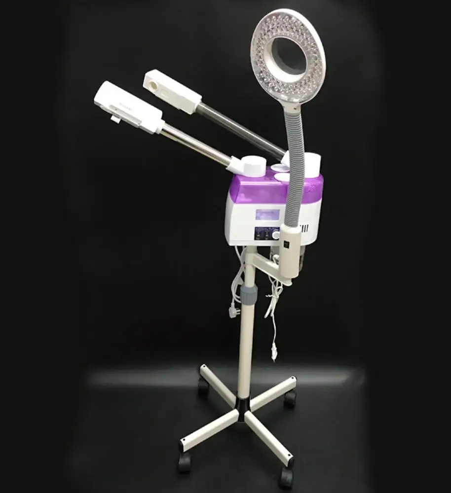 face steamer 3 in 1 Whitening Lightening cold hot spray with Magnifying glass Electric Facial Steamer