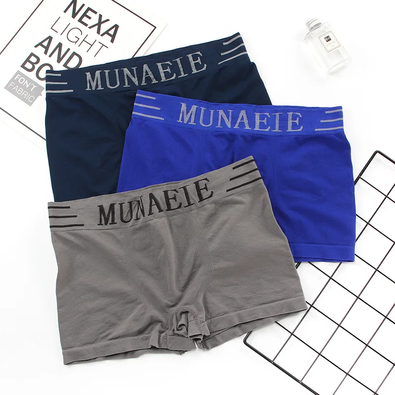 Custom Mid Waist Comfortable Breathable Underwear Soft And Seamless One-Piece Mens Boxer Briefs