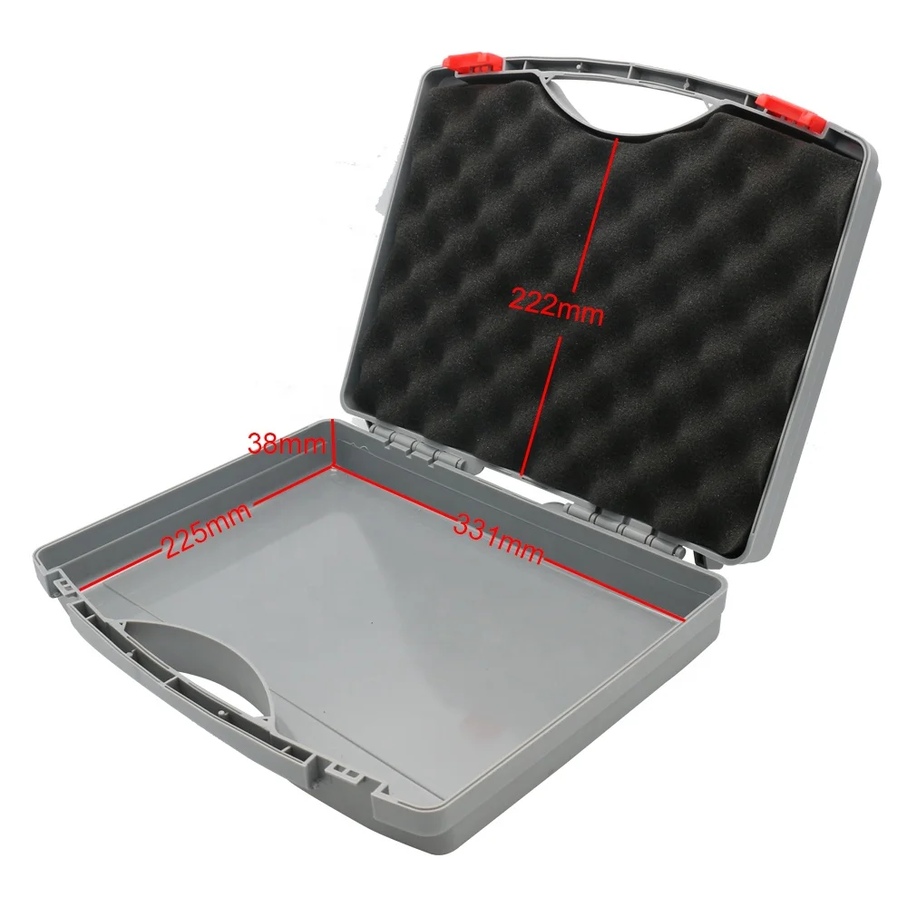 Chinese factory good quality  direct injection mould plastic baseball case hard storage box with lock and foam