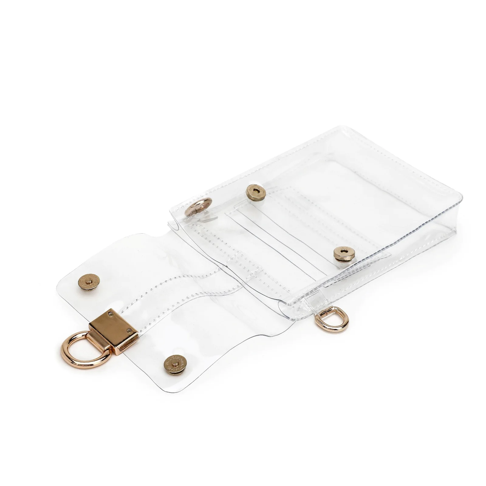 Clear Mini Crossbody Bag for Stadium Approved Transparent PVC Single Shoulder Bag Phone Purse