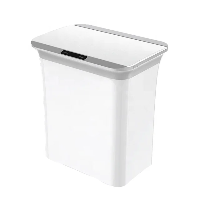 Automatic Sensor Dustbin Smart Sensor Electric Waste Bins Plastic Eco-Friendly Dust bin 15L Home Intelligent Small Trash Can