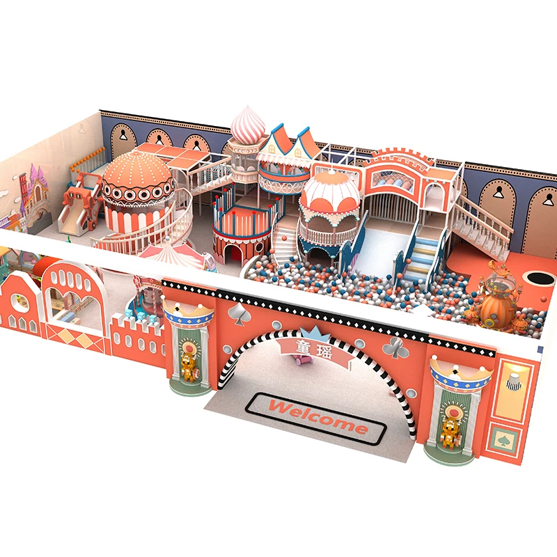 Business Custom Kids Naughty Castle Soft Play Set Amusement Park Play Center Children Game Playhouse Plastic Indoor Playground