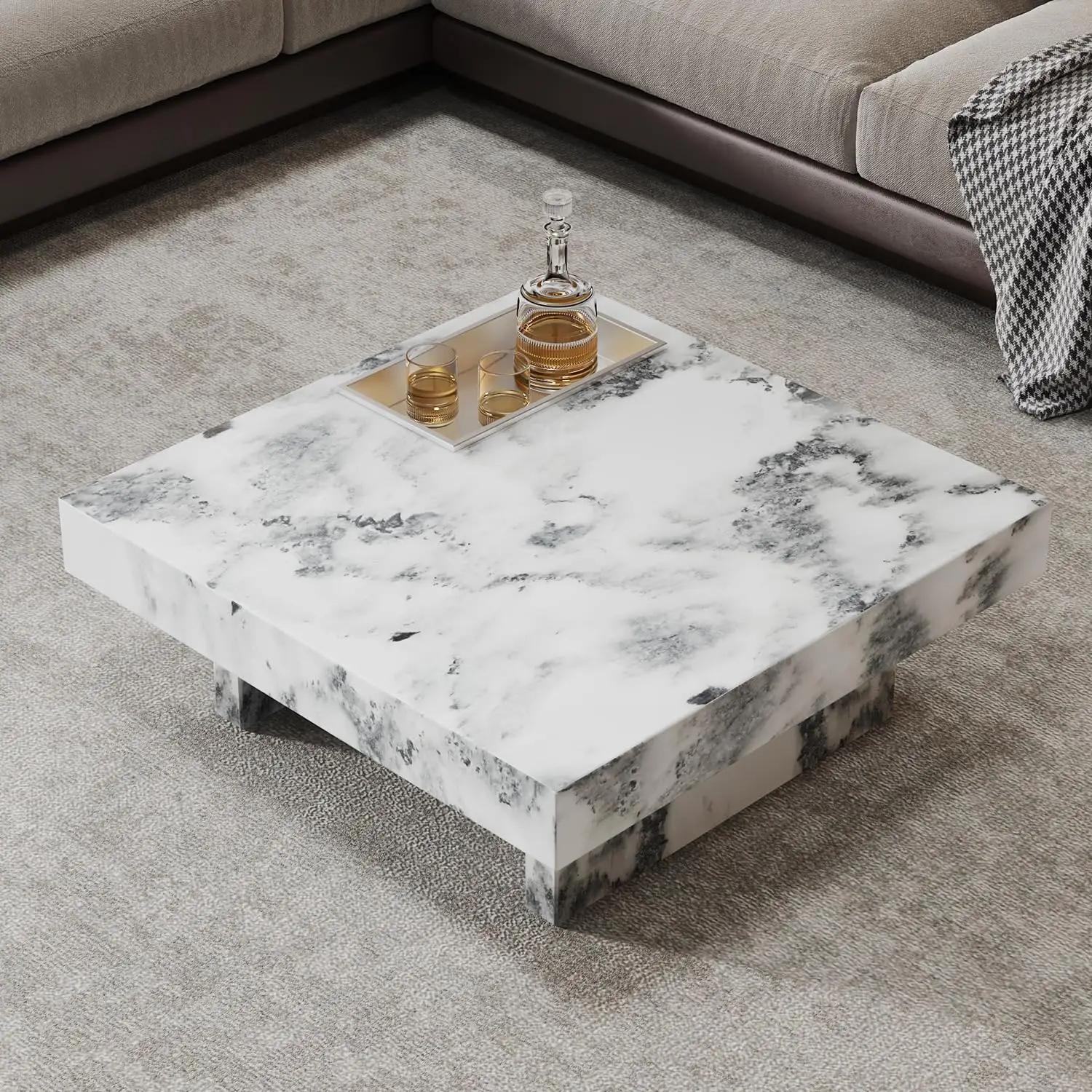 BOTON STONE Natural Stone Modern Fashion Dining Coffee Table Living Room Marble Centre Tables