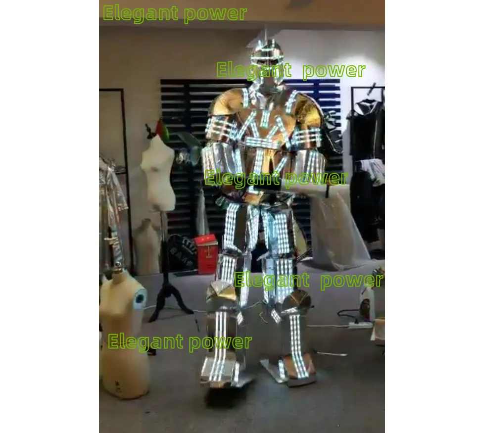 LED Walker robot suit led party led robot costume adult stage clothes luminous costume for dance performance wear