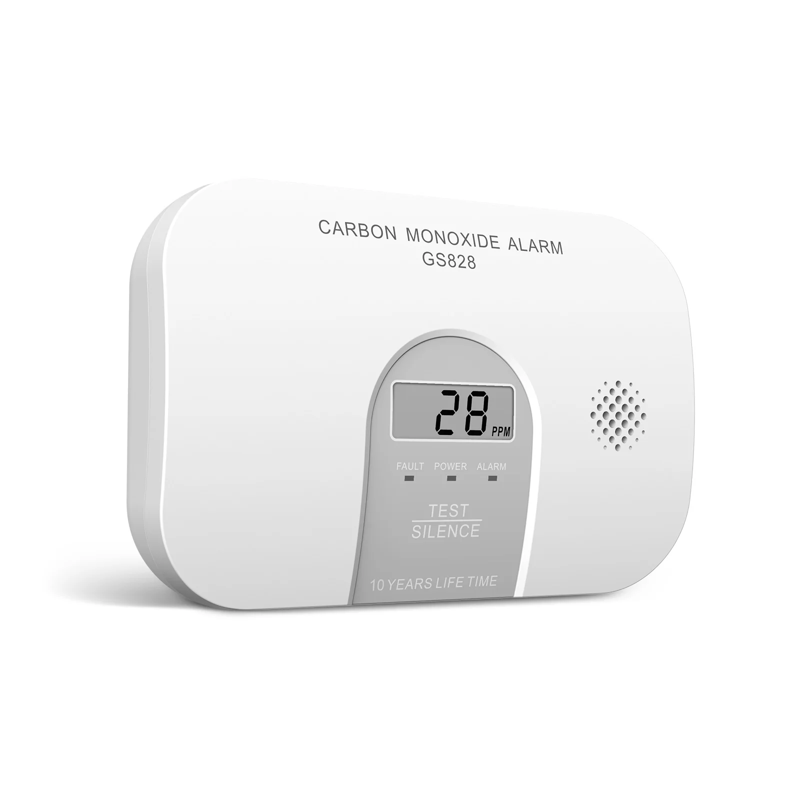 Fashion design 10 Years Life EN 50291-1 2018 Carbon Monoxide Detector with LCD Screen