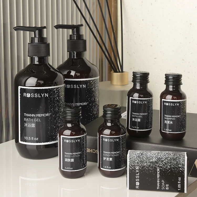 Customized Logo Personalised Hotel Toiletries Set Amenities High-end Hotel Shampoo Amenities Sets
