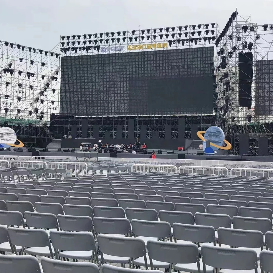 Popular Factory Cheap Outdoor HDPE Metal Banquet Portable White Plastic Folding Chair