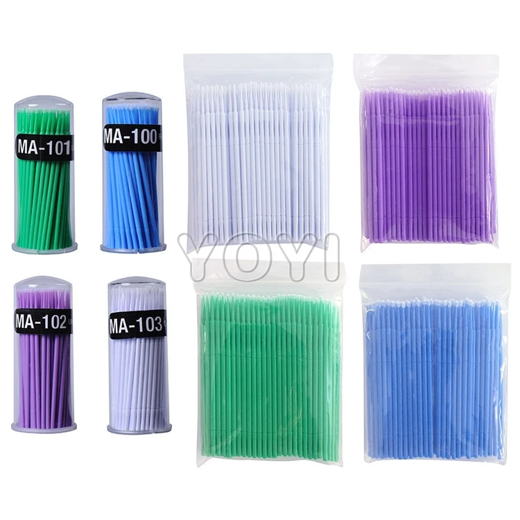 Disposable 100pcs Eyelash Brushes Mini Eyelashes Extension brushes Make Up Tool Applicator Wand Mascara Microbrush Makeup brush