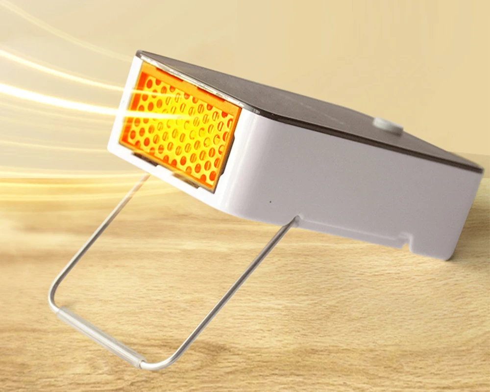 Rechargeable 220V Handheld Mini Hand Warmer Heater Fan for Office Desk