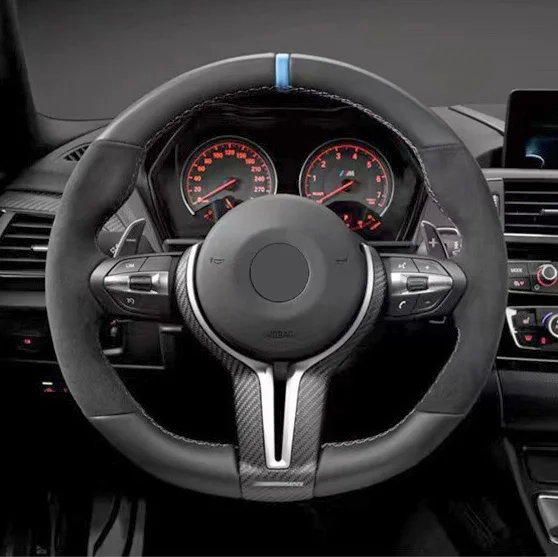 Кожаное рулевое колесо alcantara замшевый руль для BMW f11 f39 f22 f87 f21 f23 e90 e70 e91