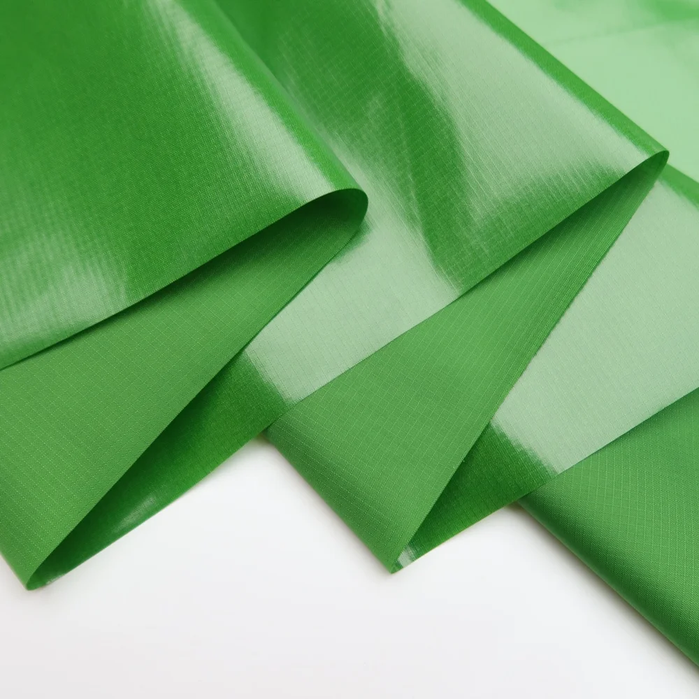 Inflatable Tpu Fabric Airtight Mesh Ripstop Green 70D Nylon Laminated TPU Outdoor Fabric