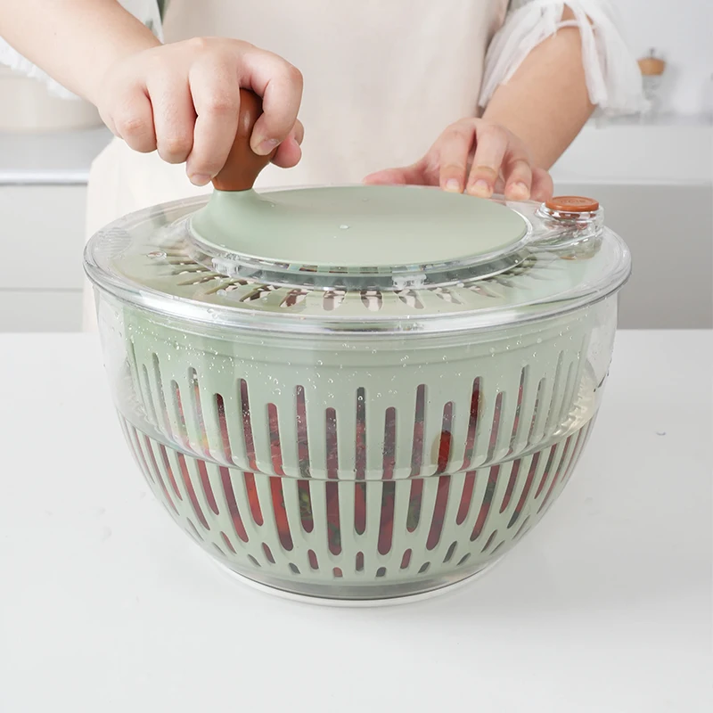 Multifunctional Manual Washer Clean Spinner Fruit Vegetable Dryer Spinner Good Grips Plastic Large Salad Spinner with Bowl