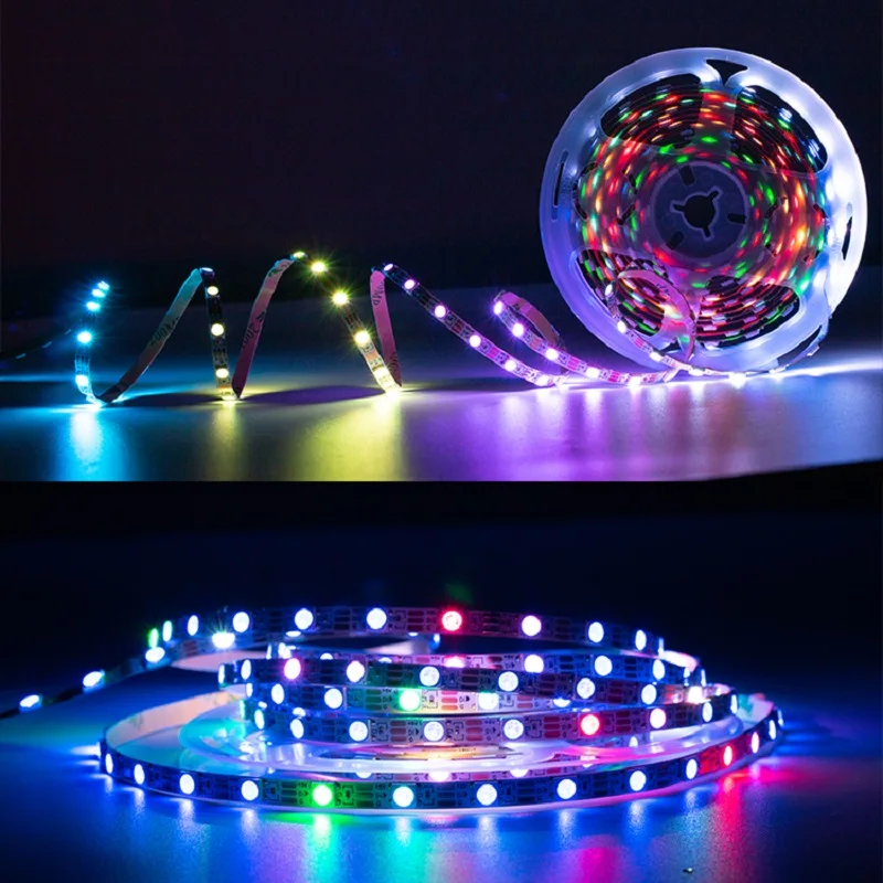 Модифицируемая узкая RGB-лента WS2812B 3 мм 4 5 тонкая Светодиодная лента для подсветки монитора светящаяся акриловая модель плоскости