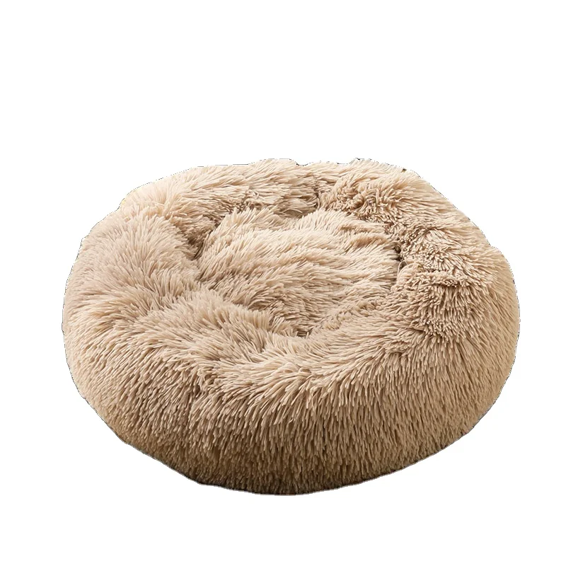 Factory Outlet Luxury Plush Cat Sofa Bed Donuts Cat Round Pet Bed